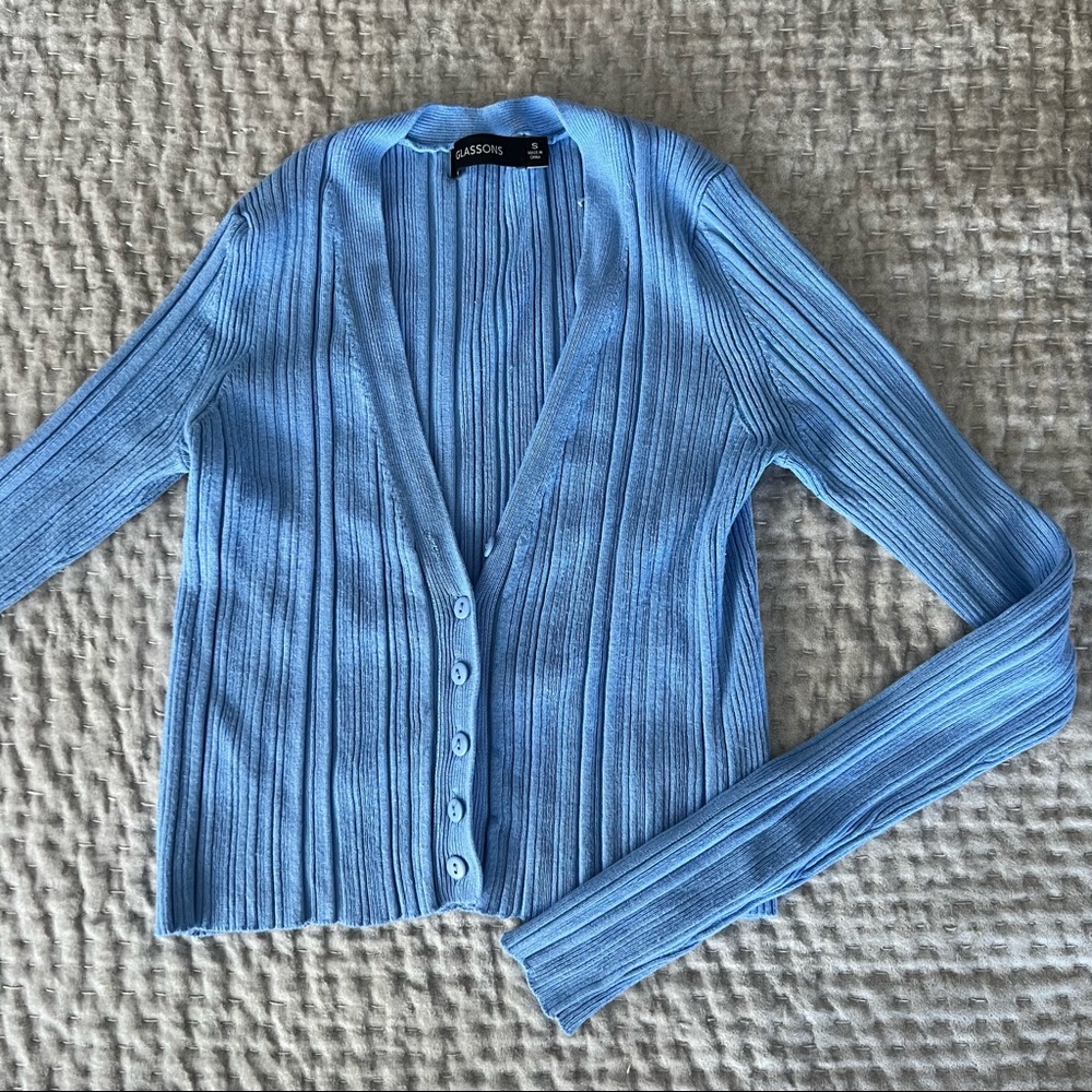 blue sweater top